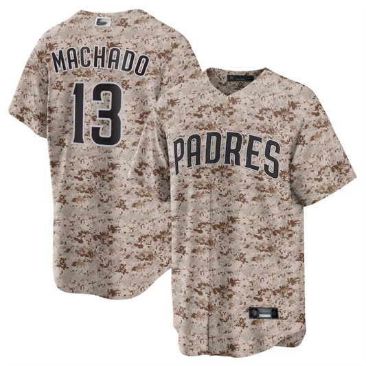 S.Diego Padres #13 Manny Machado Player Camo USMC Replica Baseball Jerseys