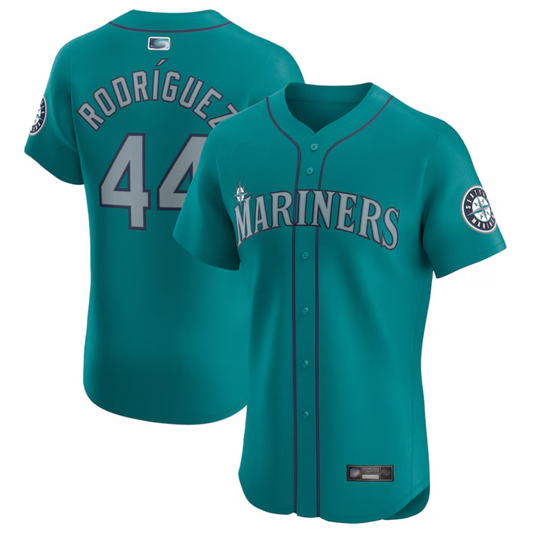 S.Mariners #44 Julio Rodr¨ªguez Player Aqua Elite Baseball Jerseys