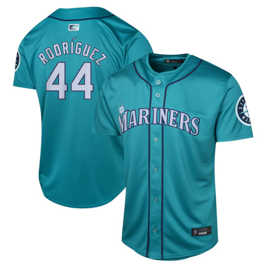 S.Mariners #44 Julio Rodr¨ªguez Player Aqua Limited Baseball Jerseys