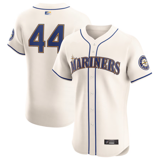 S.Mariners #44 Julio Rodr¨ªguez Player Cream Elite Baseball Jerseys