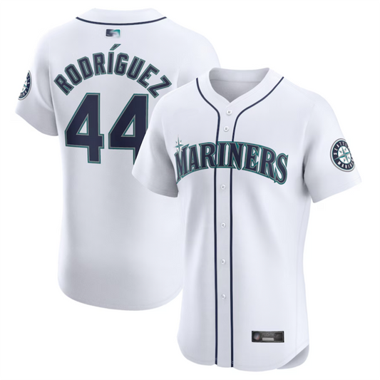 S.Mariners #44 Julio Rodr¨ªguez Player White Home Elite Baseball Jerseys