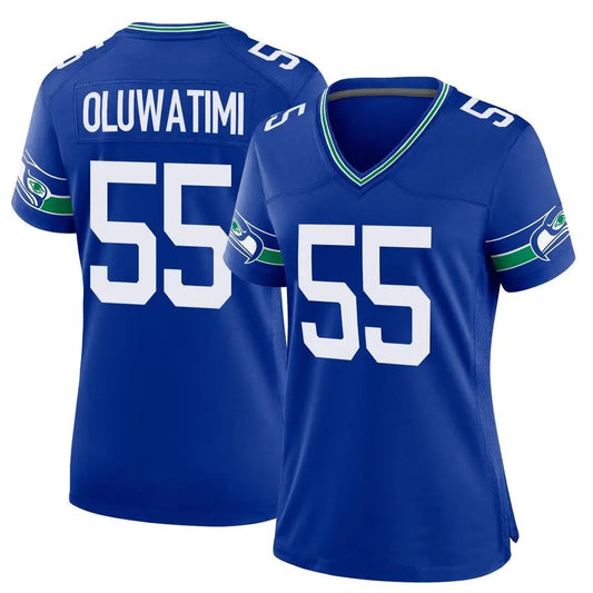 S.Seahawks #55 Olu Oluwatimi Player Royal Game Football Jerseys