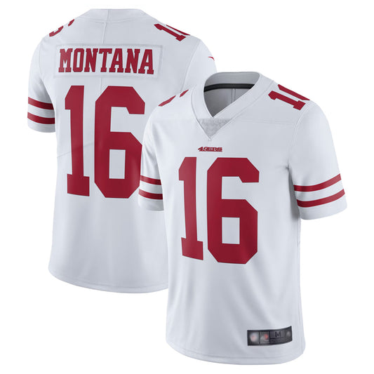 SF.49ers #16 Joe Montana Player Vapor Untouchable Limited Throwback White Football Jerseys