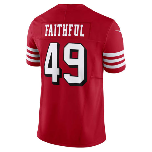 SF.49ers #49 The Faithful Player Scarlet Vapor F.U.S.E. Limited  Football Jerseys