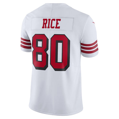 SF.49ers #80 Jerry Rice Player White Vapor F.U.S.E. Limited Football Jerseys