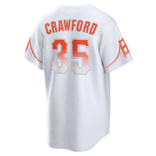 San Francisco Giants #35 Brandon Crawford White City Connect Replica Player Jersey