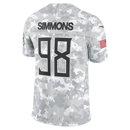 T.Titans #98 Jeffery Simmons Player Arctic Camo Salute To Service Limited Football Jerseys
