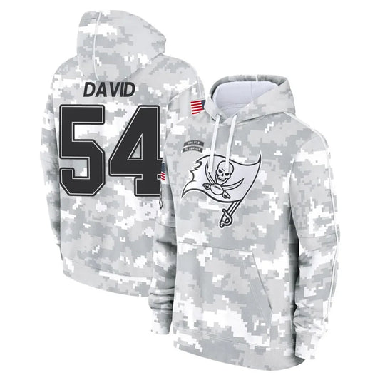 TB.Buccaneers #54 Lavonte David Player Arctic Camo Salute to Service Hoodies Football Jerseys