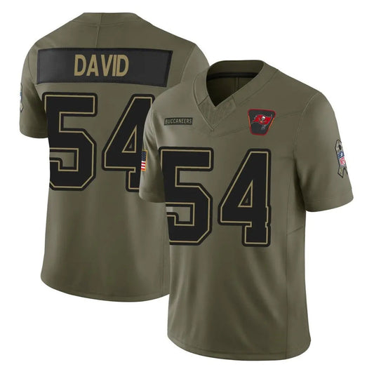 TB.Buccaneers #54 Lavonte David Player Salute to Service Limited Olive Football Jerseys