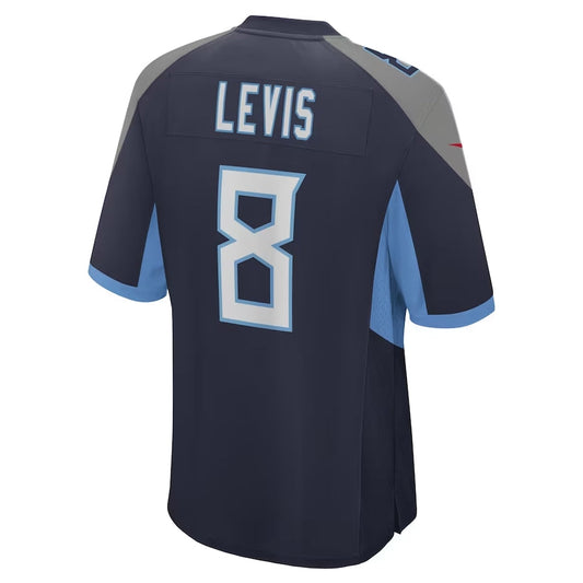 T.Titans #8 Will Levis Game Jersey - Navy American Football Jerseys