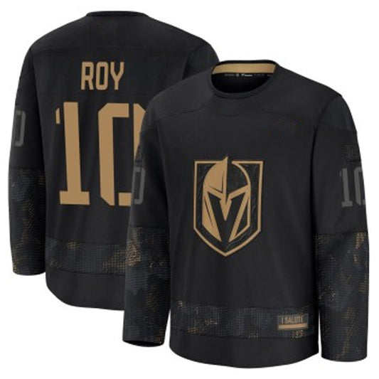 V.Golden Knights #10 Nicolas Roy Player Black Military Appreciation Hockey Jerseys