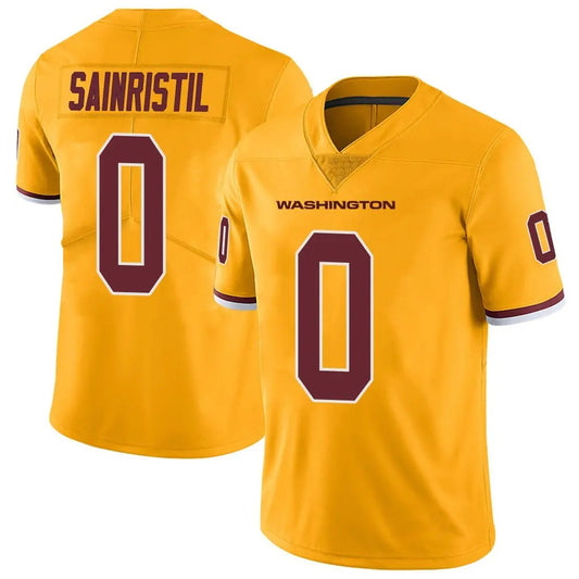 W.Commanders #0 Mike Sainristil Player Gold Vapor Limited Football Jerseys