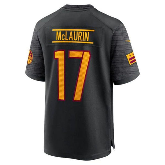 W.Commanders #17 Terry McLaurin Black Stitched Player Vapor Game Football Jerseys