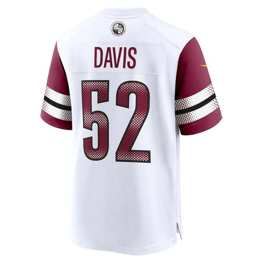 W.Commanders #52 Jamin Davis White Game Jersey Stitched American Football Jerseys