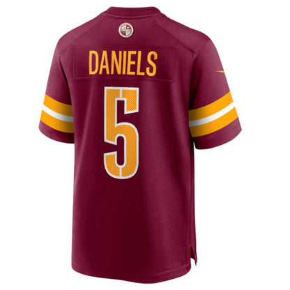 #5 Jayden Daniels Player W.Commanders Burgundy Game Football Jerseys