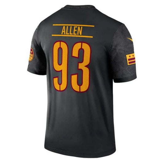 W.Commanders #93 Jonathan Allen Black Alternate Legend Jersey Stitched American Football Jerseys