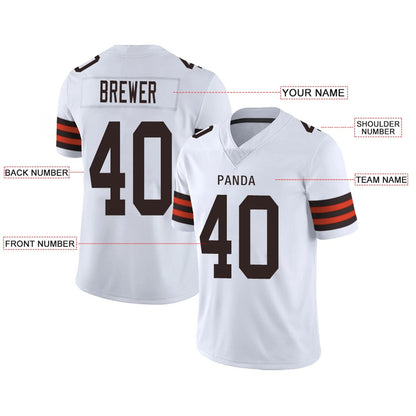 Custom C.Browns White Personalized Design Football Jerseys